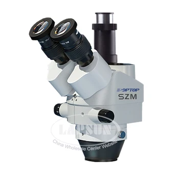 Suntop Simul-fokal ilmiy SZM 0745 7X-45x Trinokulyar Stereo mikroskop doirasi Bosh to'plami stend