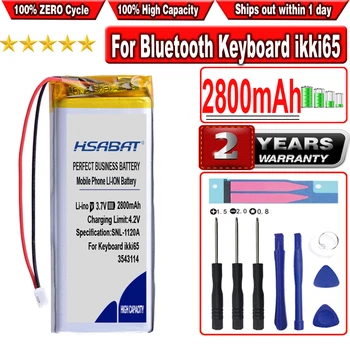 HSABAT 2800mAH 3543114 Bluetooth klaviatura ikki65 Aurora R2 raqamli mahsulotlar uchun batareya Goophone 5.5