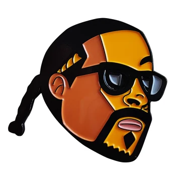 Snoop Dogg Hip Hop Godfather Reper Emal Pin Lapel Brosh Metall Nishon Zargarlik Buyumlari