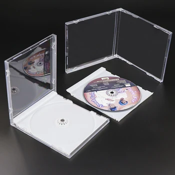 Plastik DVD sumkasi portativ CD saqlash qutisi CD paket qutisi bardoshli DVD qutisi qalinlashgan CD DVD disk qutisi