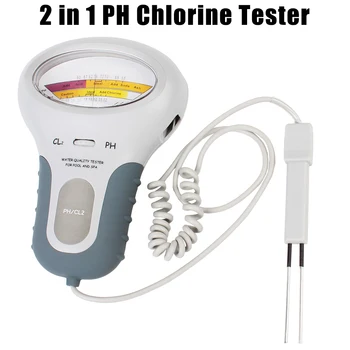 PC - 102 pH Tester CL2 hovuz berilgan suv xlor Tester 2 1 suzish uchun pH xlor metr suv sifati sinov qurilmasi o'lchash