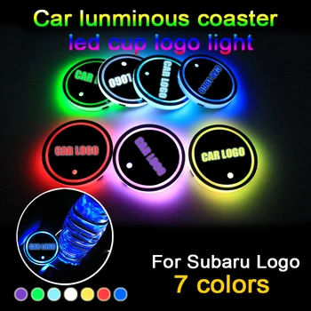 2pcs Forester uchun Subaru STI logo nur uchun avtomobil Kubogi sohibi Coaster Led 2019 2017 2014 impreza legacy xv 2018 outback Accessorie