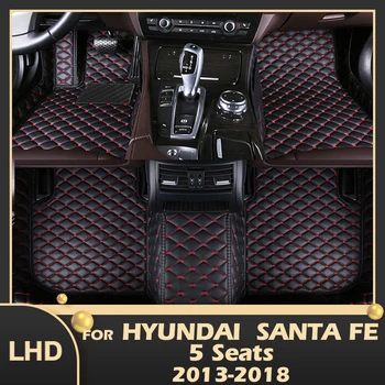Hyundai Santa Fe Besh O'rinli Avtomobil Mats 2013 2014 2015 2016 2017 2018 Avto Oyoq Prokladkalar Gilam Qopqoqni Ichki Aksessuarlar