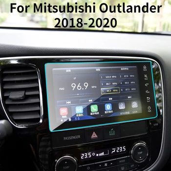 Mitsubishi Outlander Avto ichki uchun avtomobil GPS navigatsiya Screen Protector 2018-2020 yil Temperli shisha ekran himoya Film