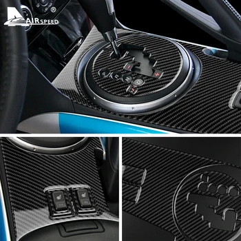 Mazda RX8 2009-2011 avtomobil Gear Shift Panel uzatish konsol Sticker ichki bezak aksessuarlari uchun Real uglerod tolasi qopqoqni