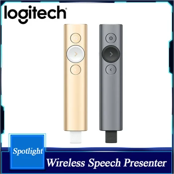 Logitech Spotlight simsiz nutq taqdimotchisi PPT masofadan boshqarish pulti USB Bluetooth Dual ulanishi bilan Kengaytirilgan raqamli ta'kidlash