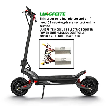 LANGFEITE - original elektr Scooter Dual Motor C1 Controller 60V 40AMP cho'tkasi DC Controller scooter qismlari